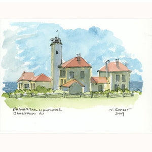 Beavertail Lighthouse from the Park