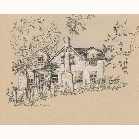 Historic Garst Farmhouse First Sketch
